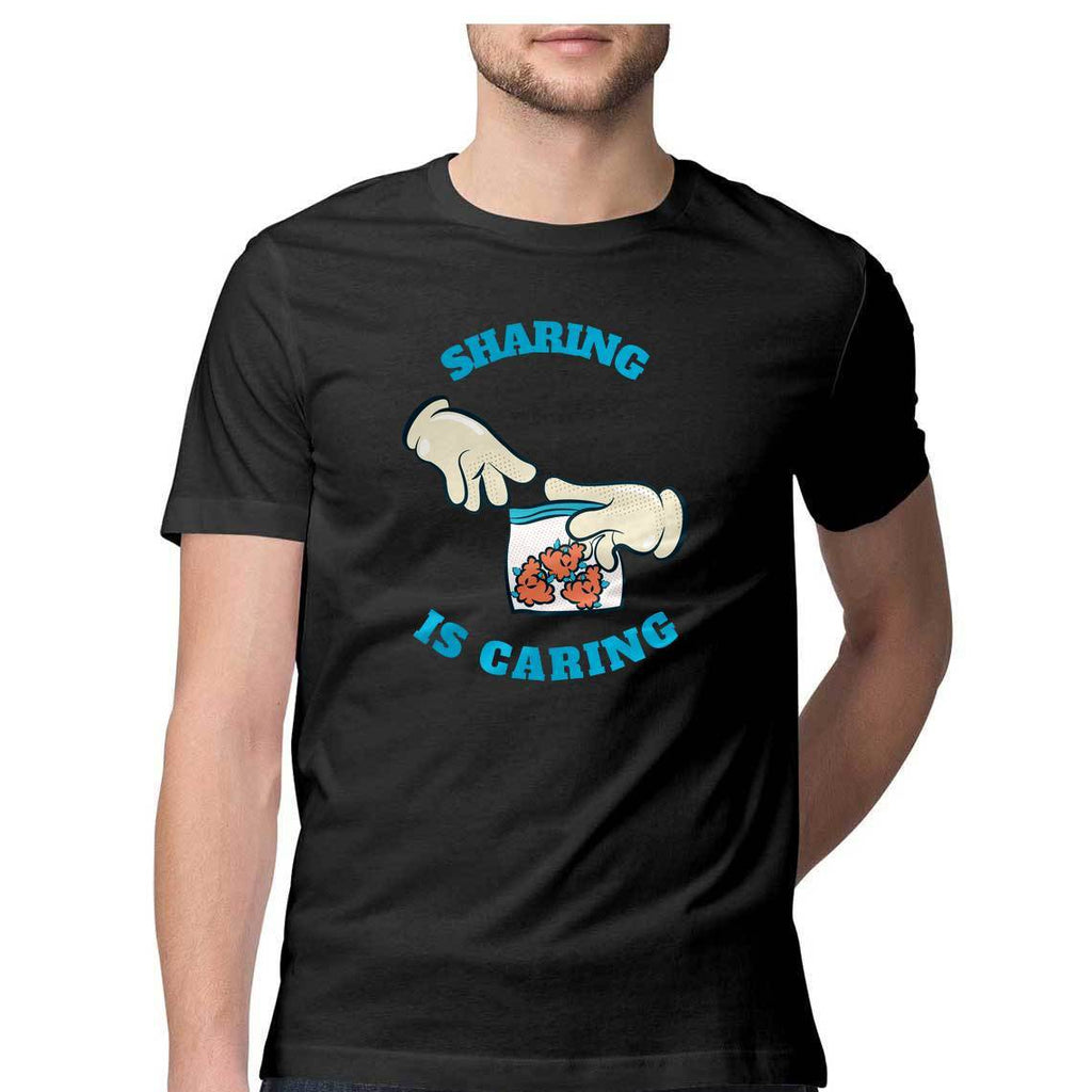 Sharing Is Caring Round Neck Tshirt - Mister Fab
