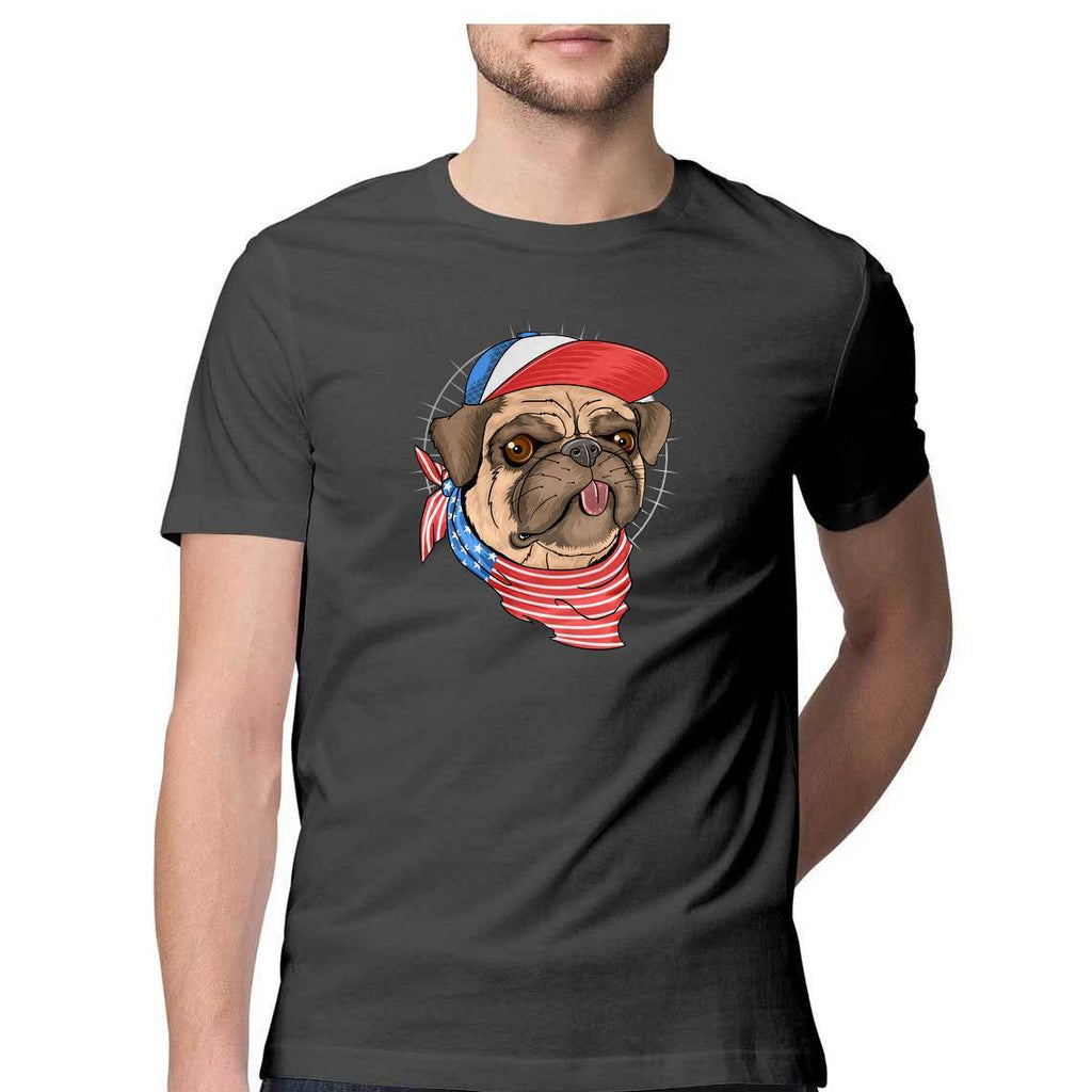 Cute Dog Swag Round Neck T-Shirt - Mister Fab