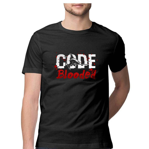 Code Blooded Developer Round Neck T-Shirt - Mister Fab