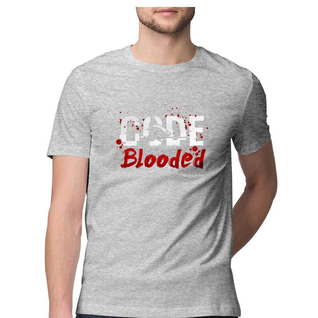 Code Blooded Developer Round Neck T-Shirt - Mister Fab