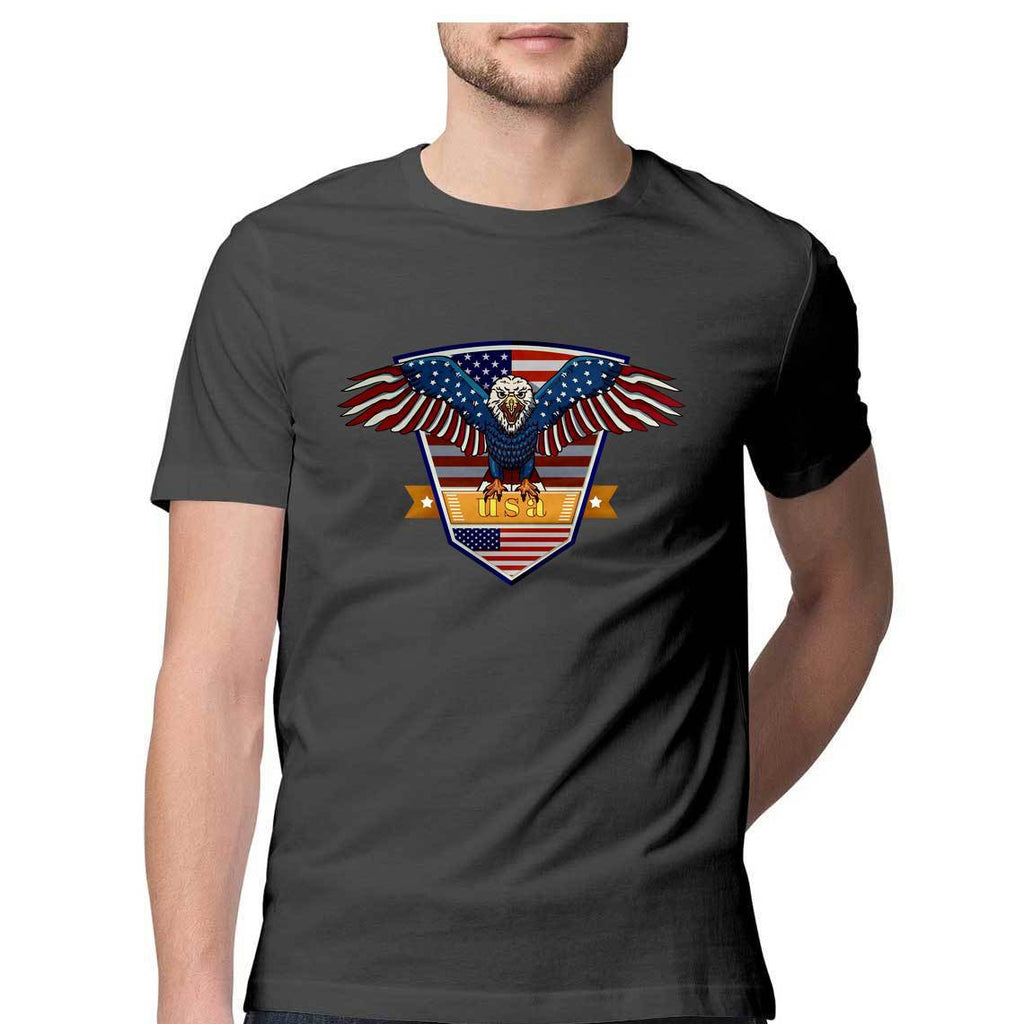 USA Eagle Round Neck T-Shirt - Mister Fab