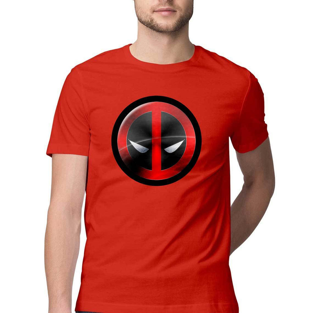 Deadpool Mask Round Neck T-shirt - Mister Fab