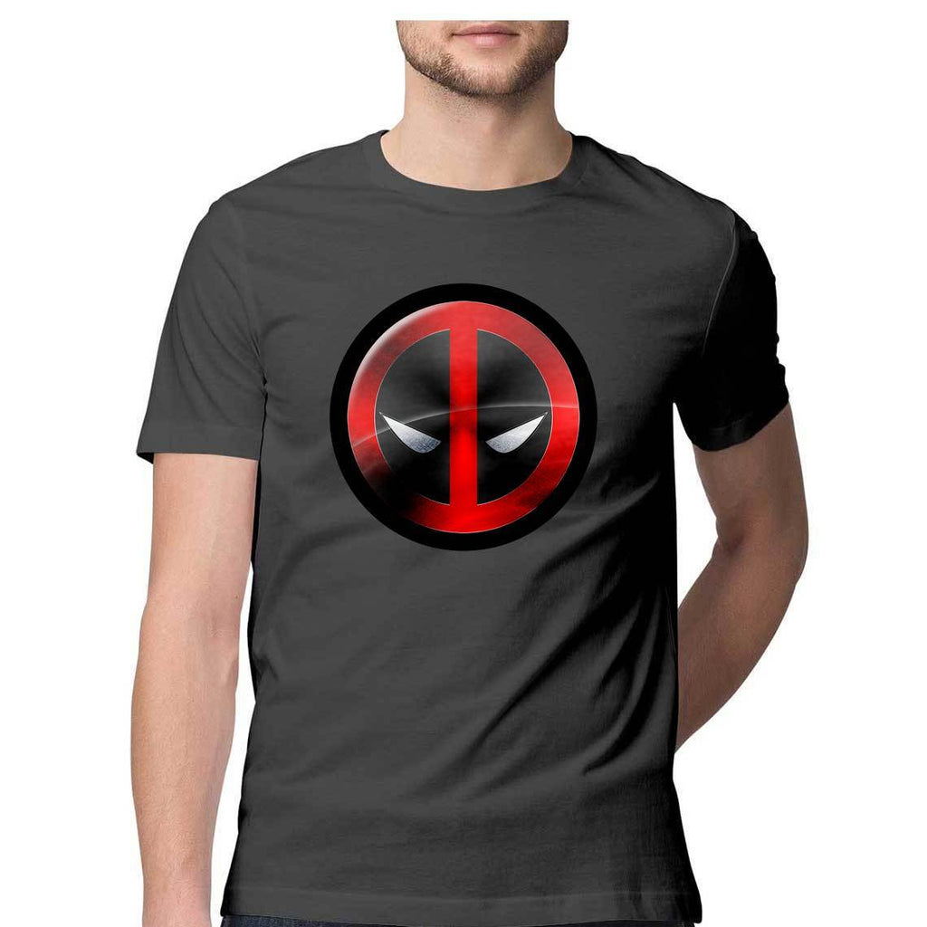 Deadpool Mask Round Neck T-shirt - Mister Fab