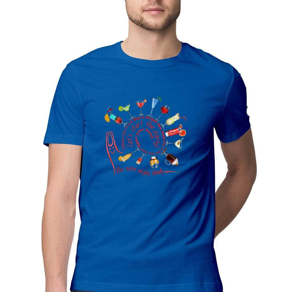 Cocktail Glasses Round Neck T-shirt - Mister Fab