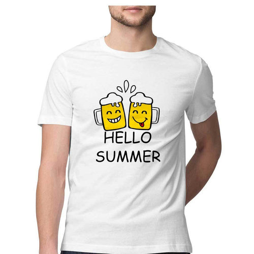 Hello Summer Round Neck T-shirt - Mister Fab