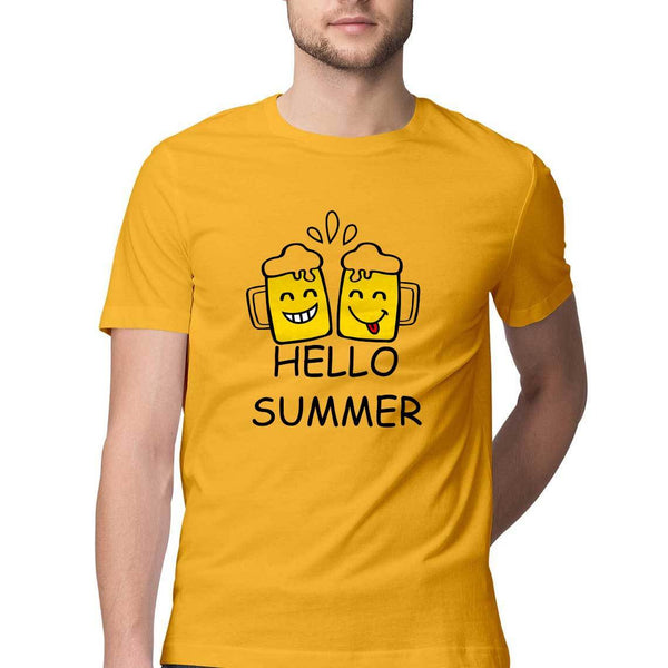 Hello Summer Round Neck T-shirt - Mister Fab