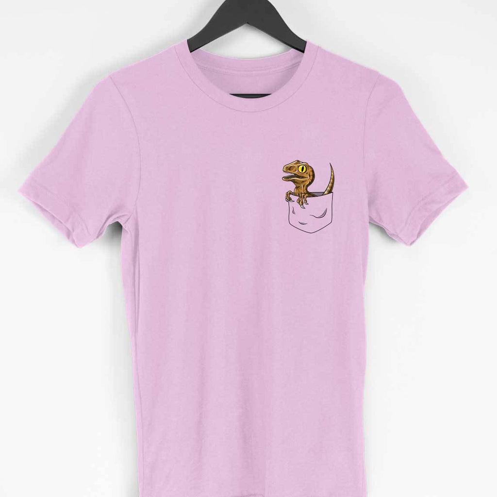 Pocket Dinosaur Round Neck T-Shirt - Mister Fab
