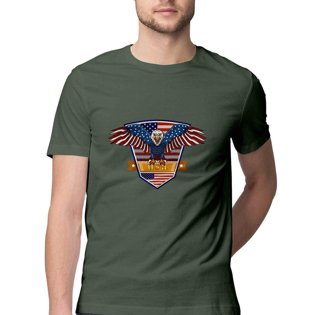 USA Eagle Round Neck T-Shirt - Mister Fab