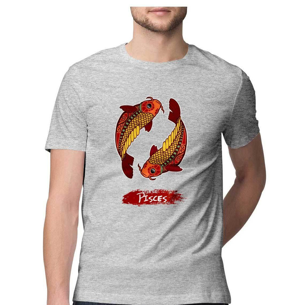 Pisces round Neck T-Shirts - Mister Fab
