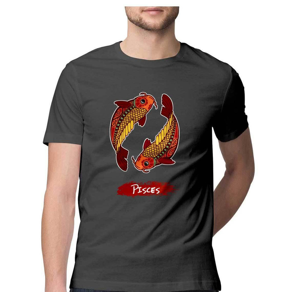 Pisces round Neck T-Shirts - Mister Fab