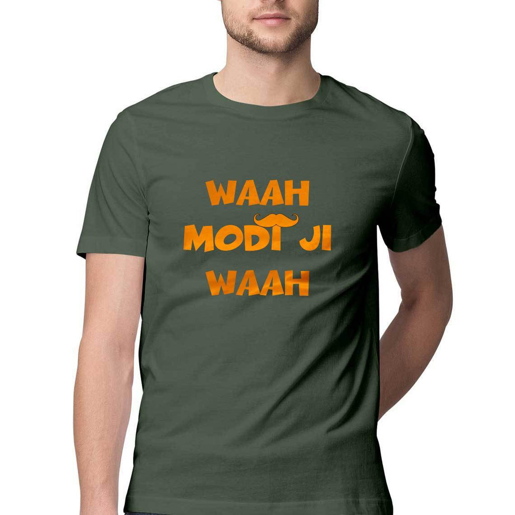 Waah Modi Ji Waah Round Neck T-Shirt By Mister Fab - Mister Fab