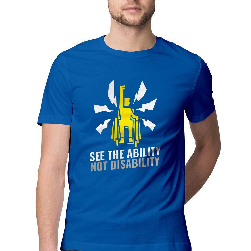 See The Ability Not Disability Round Neck T-Shirt - Mister Fab