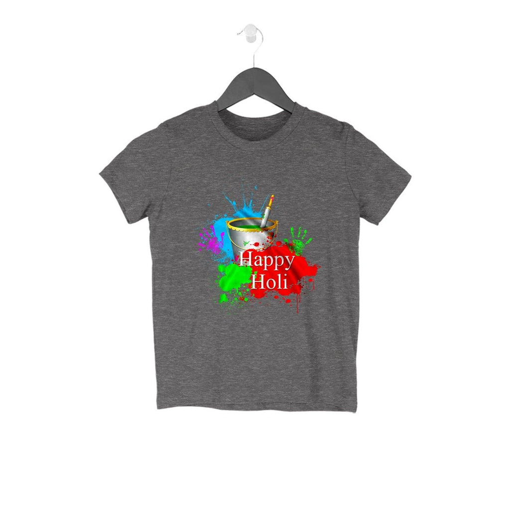Happy Holi With Colourful Hand Kids Tshirt - Mister Fab