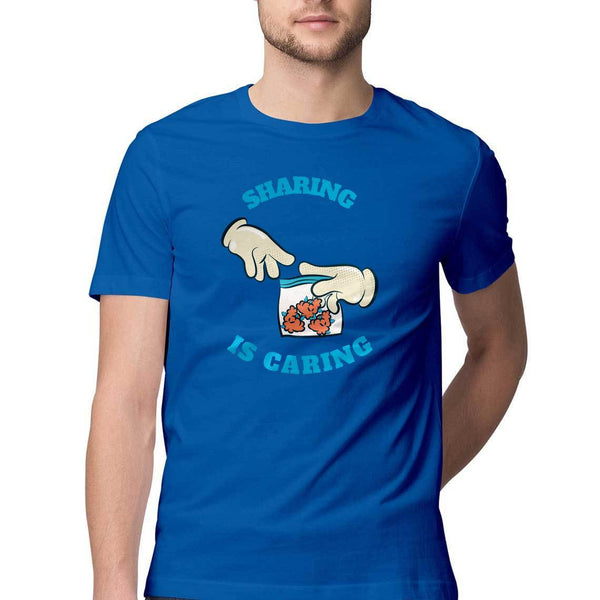 Sharing Is Caring Round Neck Tshirt - Mister Fab