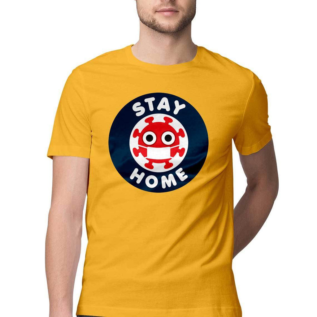 Stay Home Round Neck T-Shirt - Mister Fab