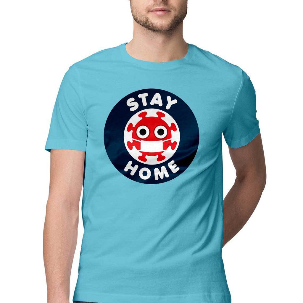 Stay Home Round Neck T-Shirt - Mister Fab