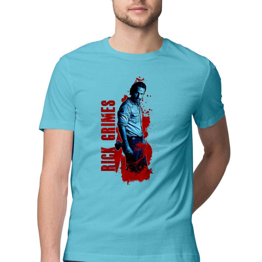 Rick Grimes Round Neck T-Shirt - Mister Fab