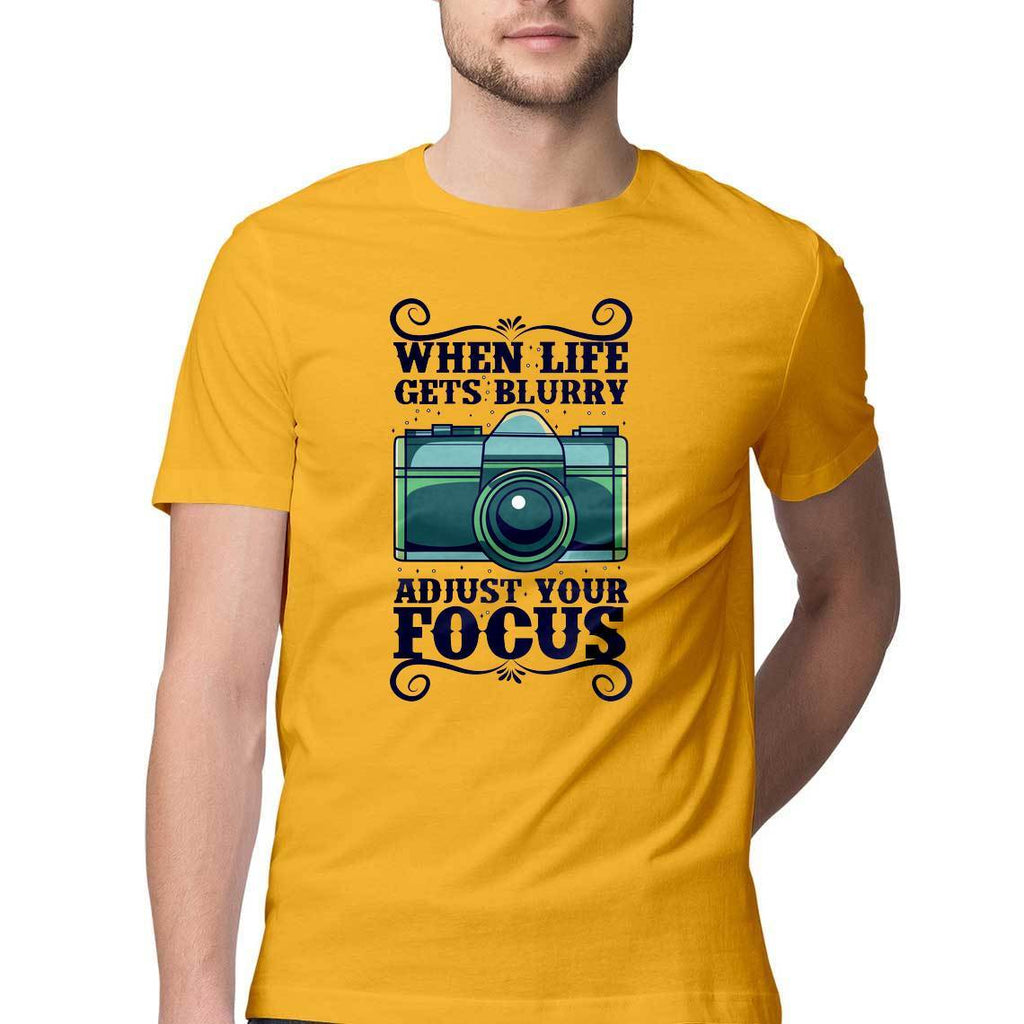 When Life Gets Blurry Round Neck T-Shirt - Mister Fab