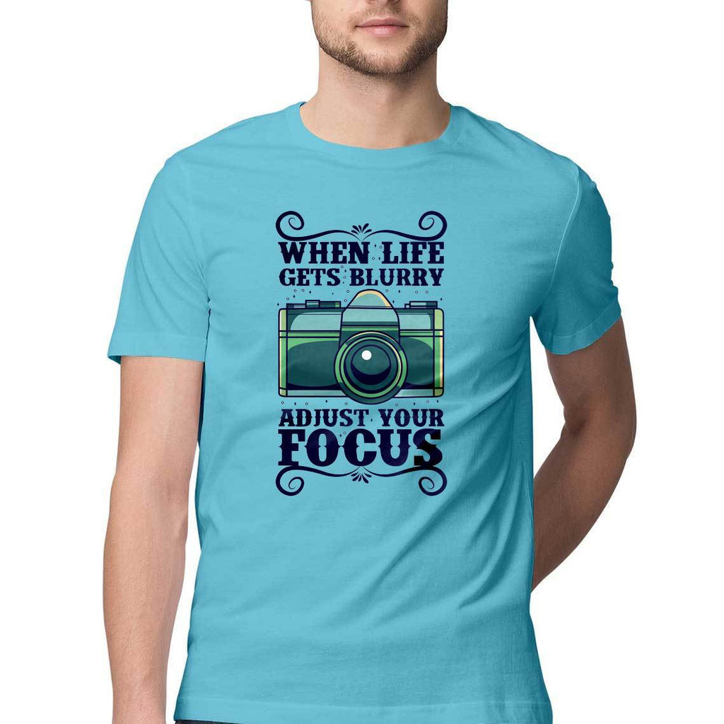 When Life Gets Blurry Round Neck T-Shirt - Mister Fab