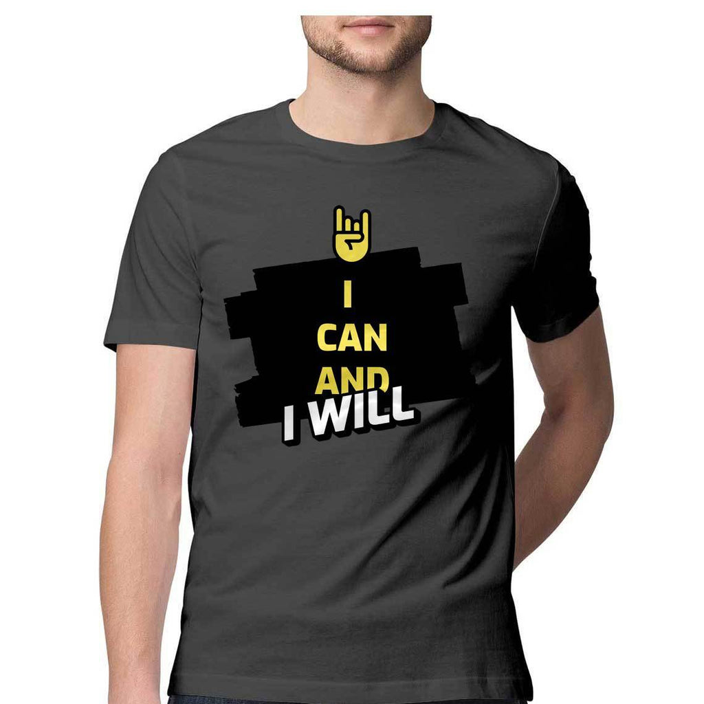 I Can and I Will Round Neck T-Shirt - Mister Fab