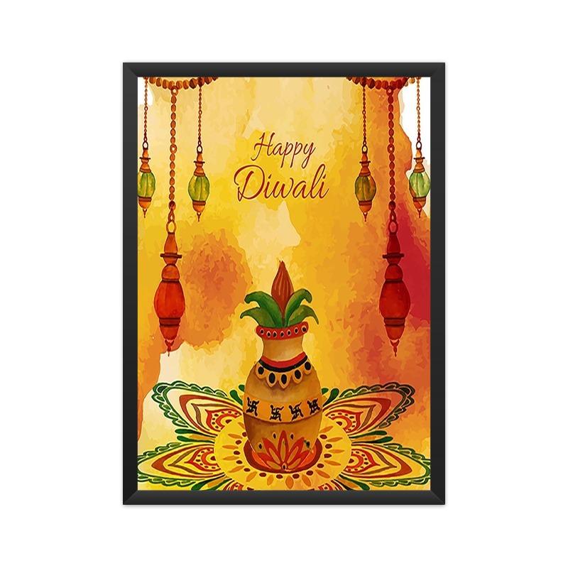 Happy Diwali Kalasha Poster - Mister Fab