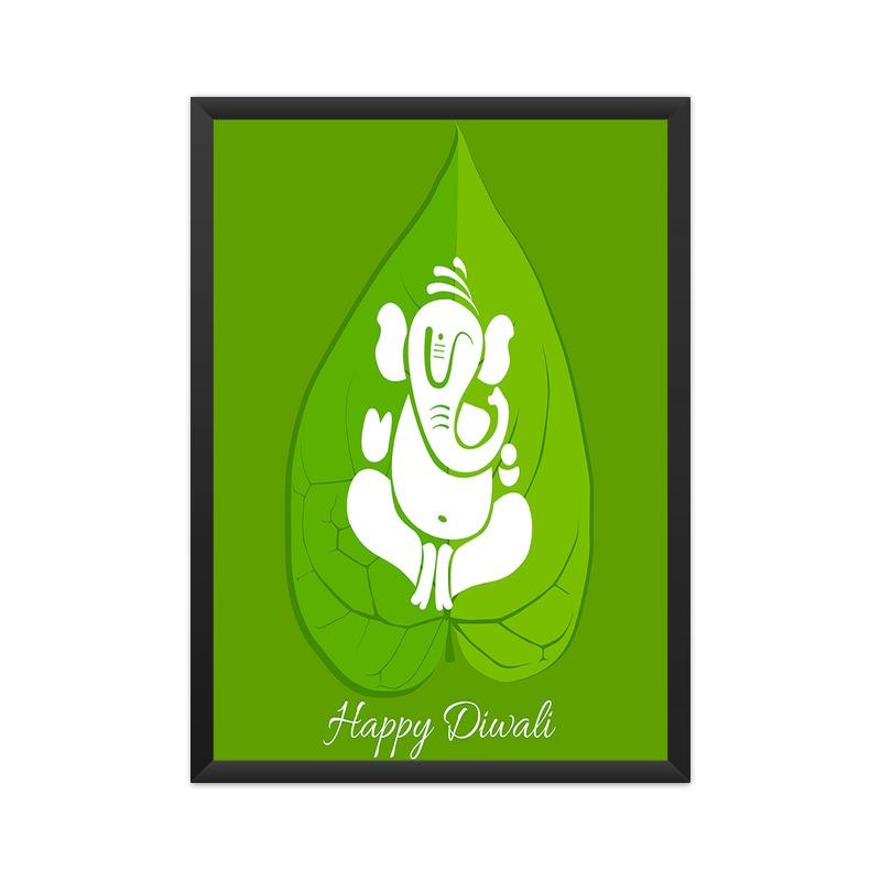 Go Green With Ganesha Happy Diwali Poster - Mister Fab