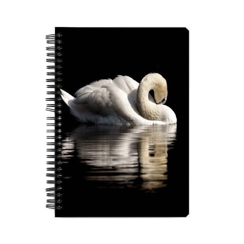 Beautiful Swan Wiro Bound Notebook by Mister Fab - Mister Fab