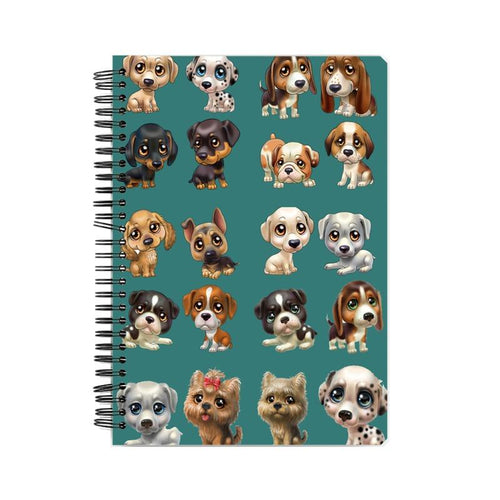 Cute Puppy Wiro Bound Notebook by Mister Fab - Mister Fab