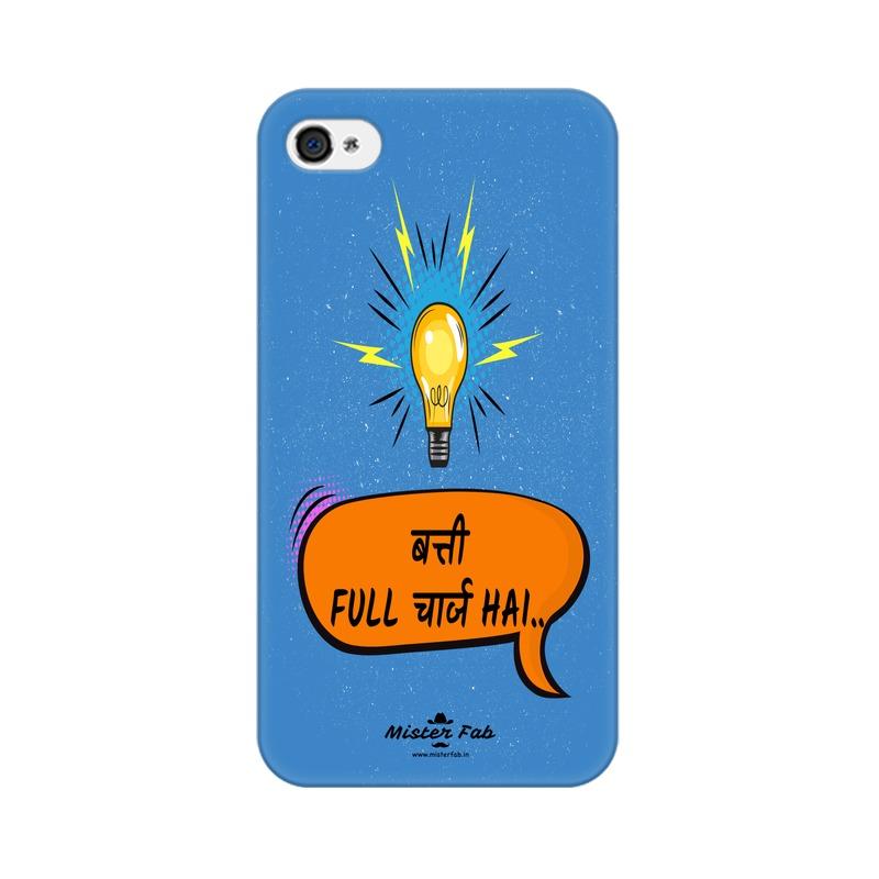 Batti Full Charge Hai Apple iPhone 4 Mobile Cover - Mister Fab