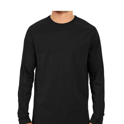 Plain Black Long Sleeves T-shirts for Men - Mister Fab