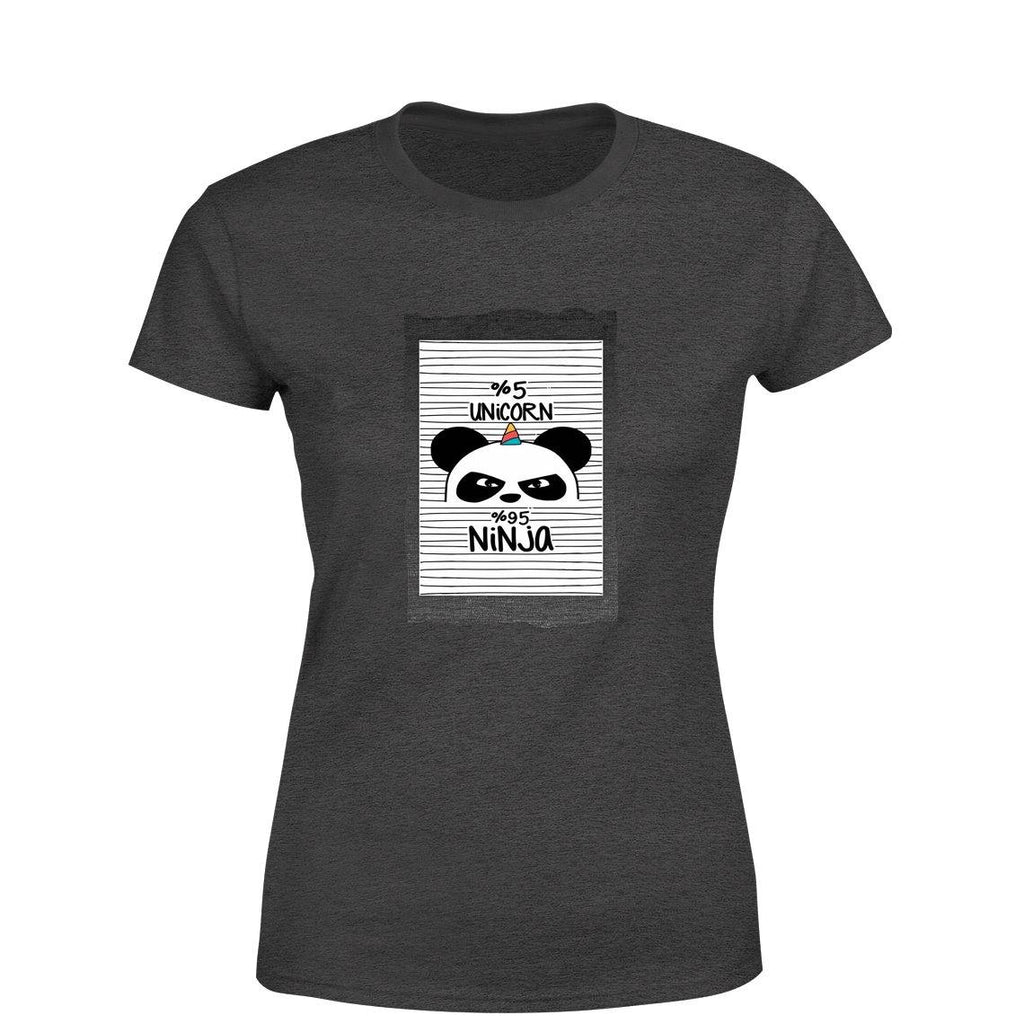 Mister Fab Beautiful Panda Unicorn Ninja Women Round Neck printed T-Shirts - Mister Fab