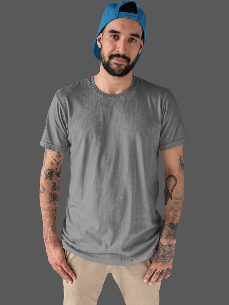 Mister Fab Premium Charcoal Melange Cotton T-Shirt