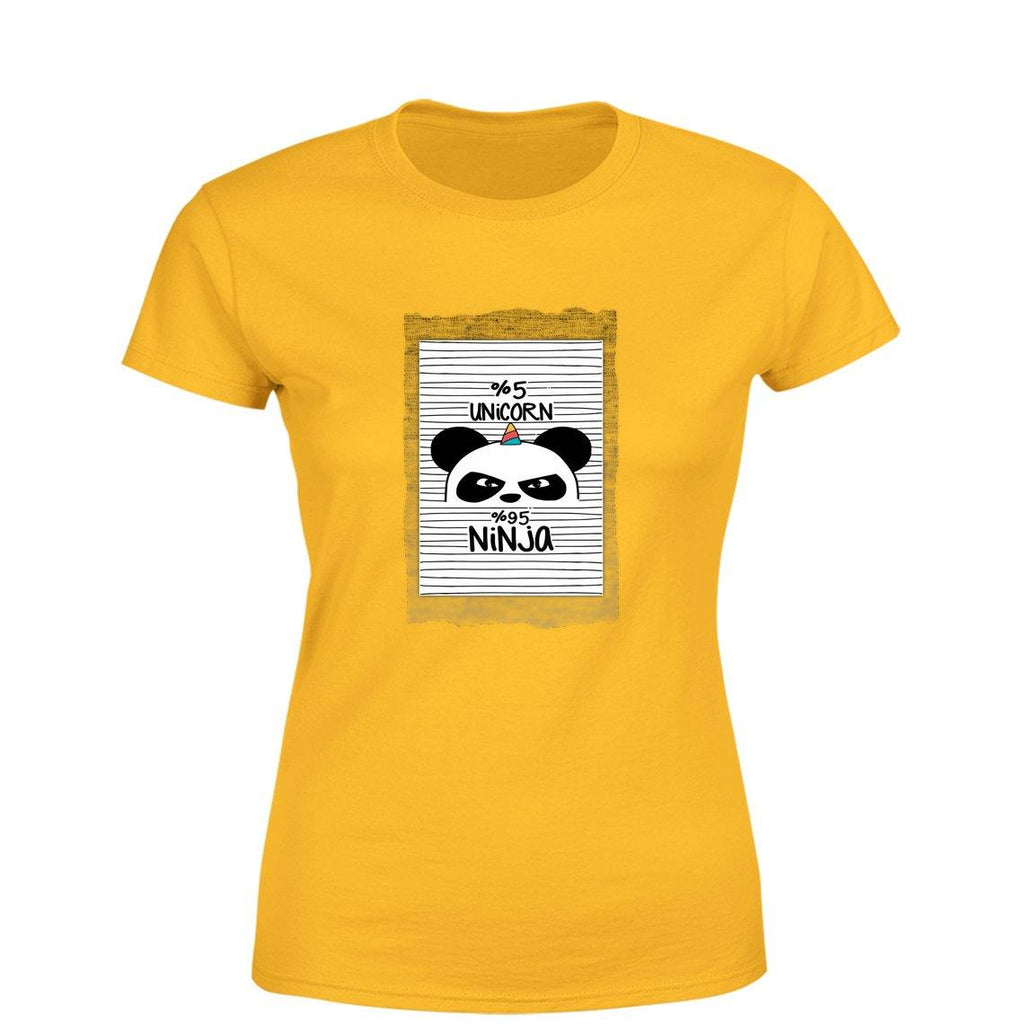Mister Fab Beautiful Panda Unicorn Ninja Women Round Neck printed T-Shirts - Mister Fab