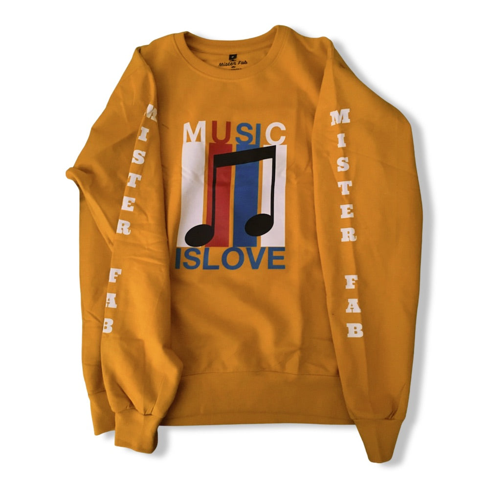 Music is Love Sweatshirt - Mister Fab