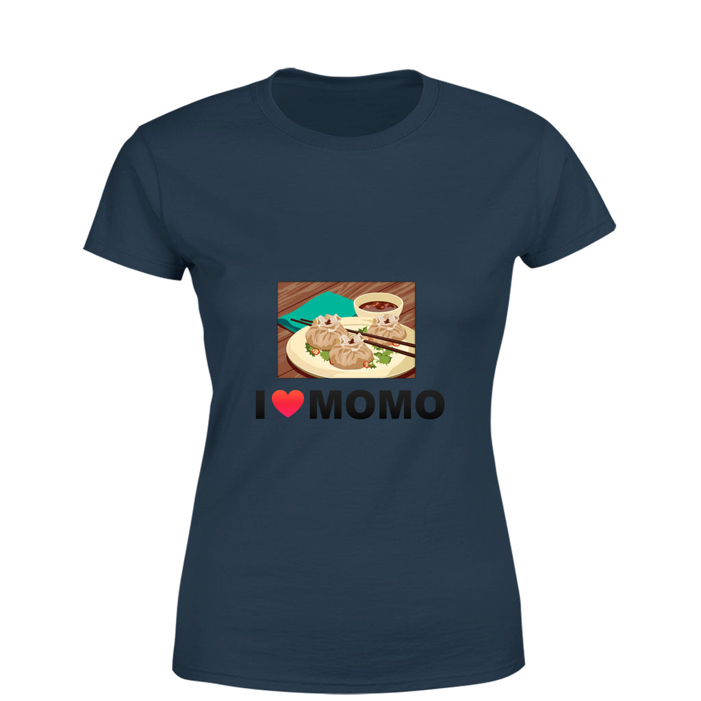 Mister Fab I Love Momos Women Round Neck printed T-Shirts - Mister Fab