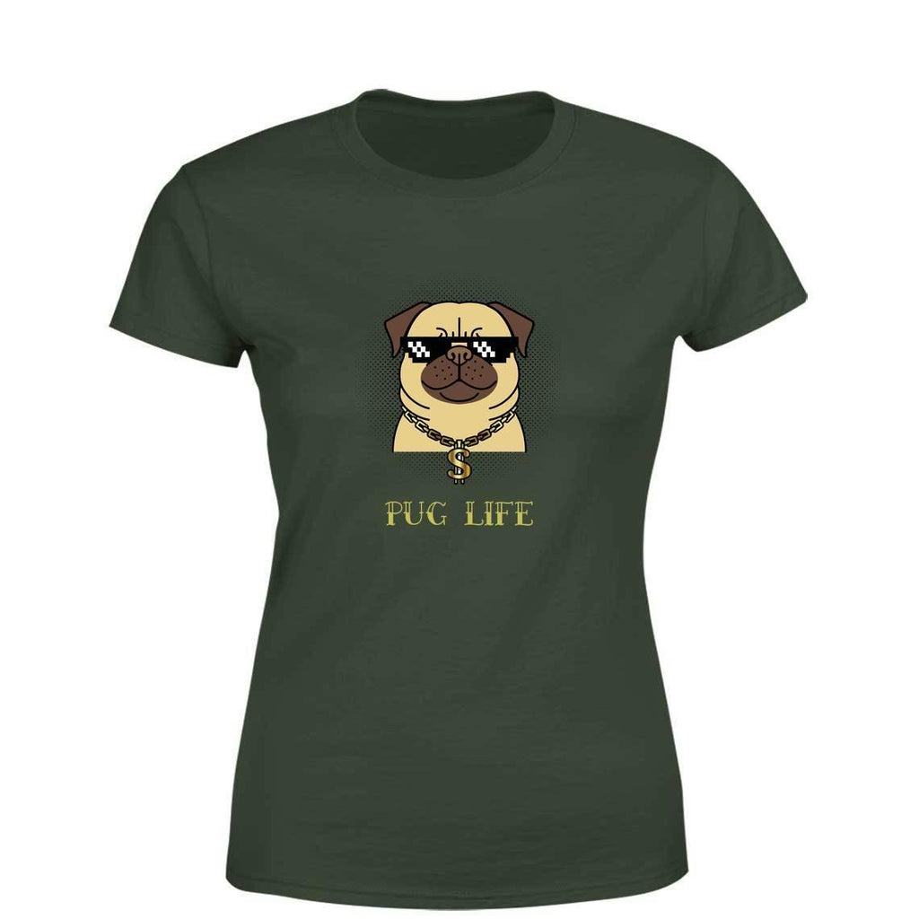 Pug Life Women Round Neck T-Shirts - Mister Fab