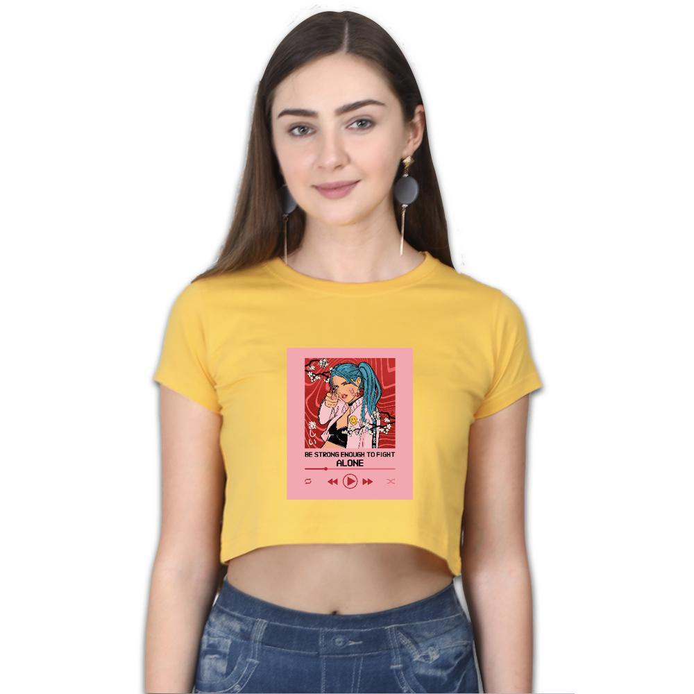 Be Strong Enough Crop Top - Mister Fab