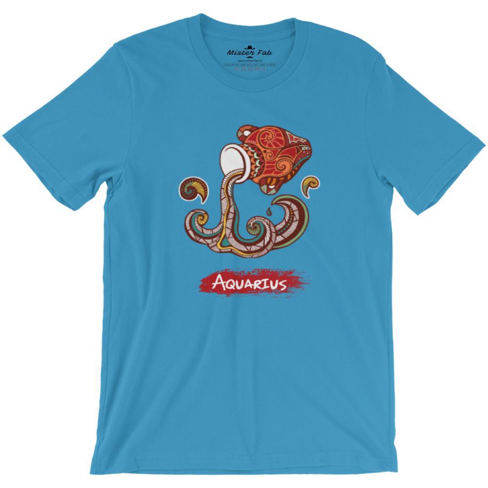 Aquarius round Neck T-Shirts - Mister Fab