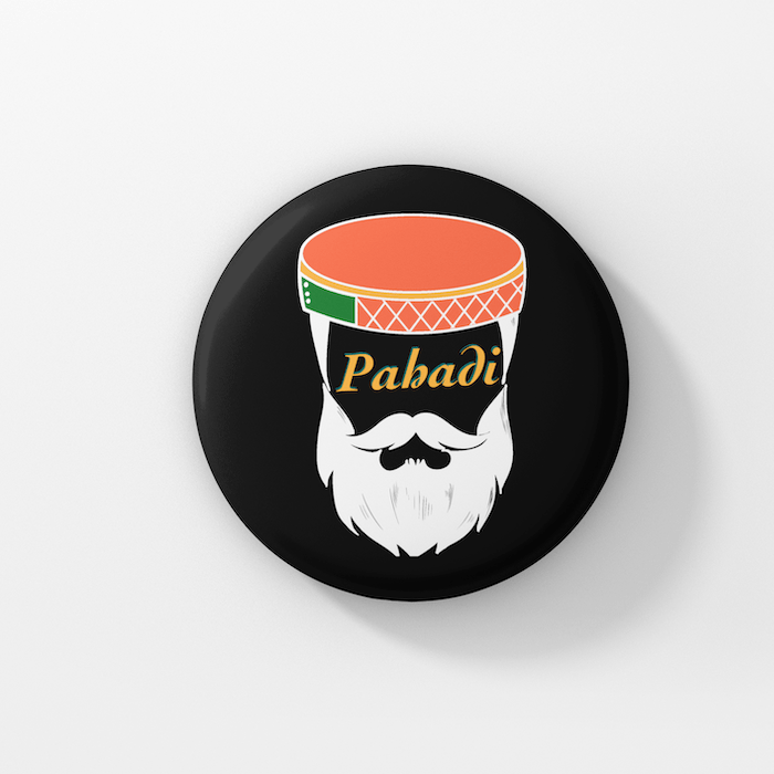 Pahadi Beard Button Badge - Mister Fab