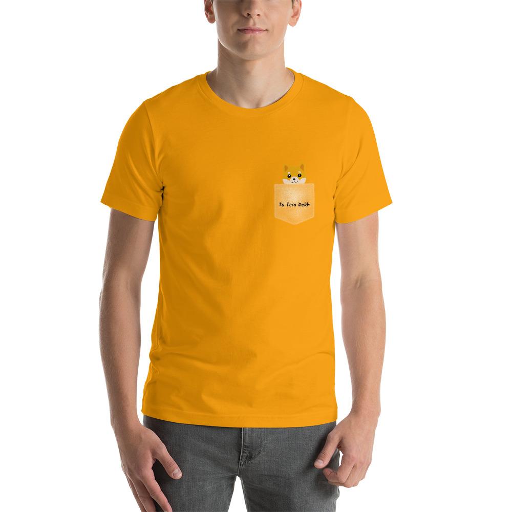 Golden Yellow Plain round Neck T-Shirts: Mister Fab