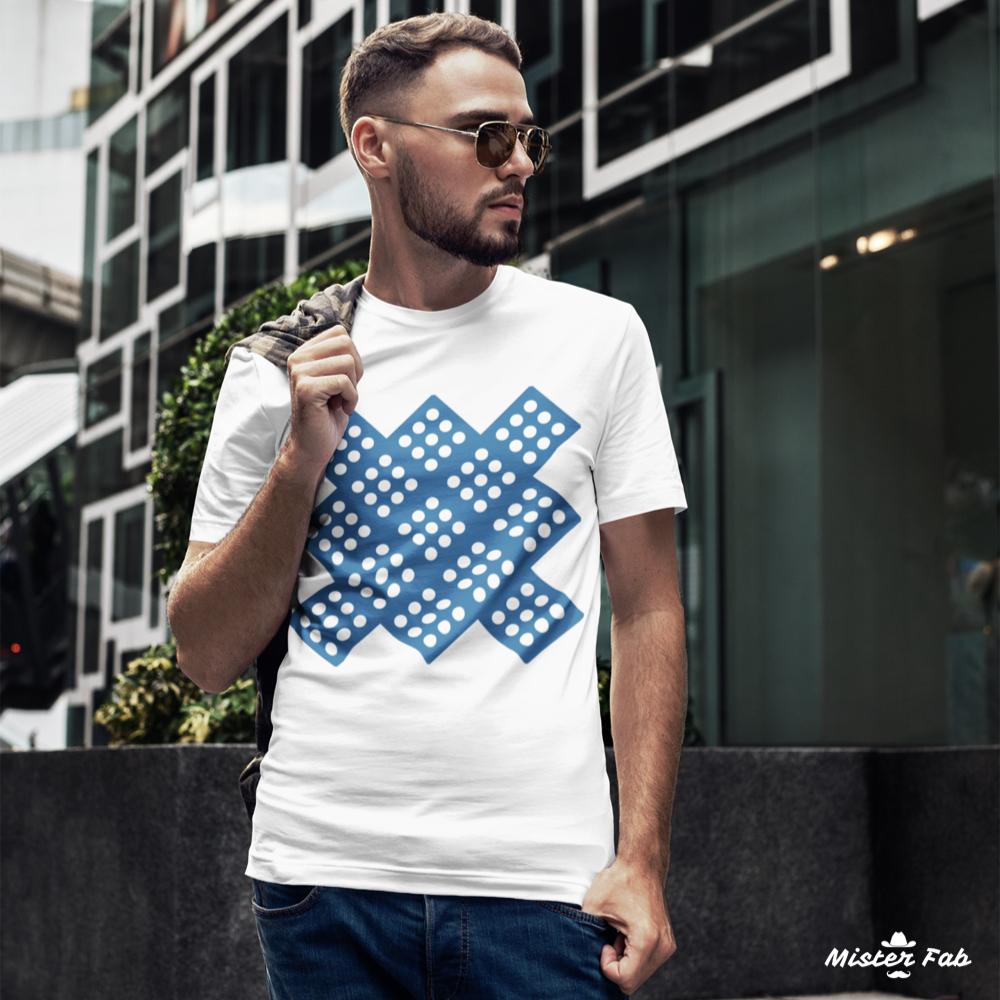 Dice Colour Block Pattern T-Shirts - Mister Fab