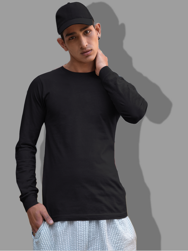 Mister Fab Black Full Sleeve T-Shirt