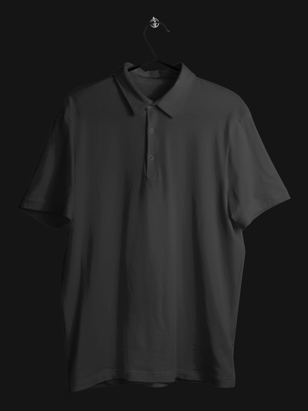 Mister Fab Unisex Premium Black Cotton Polo Shirt