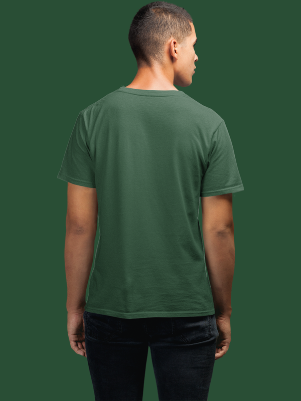 Mister Fab Premium Bottle Green Cotton T-Shirt