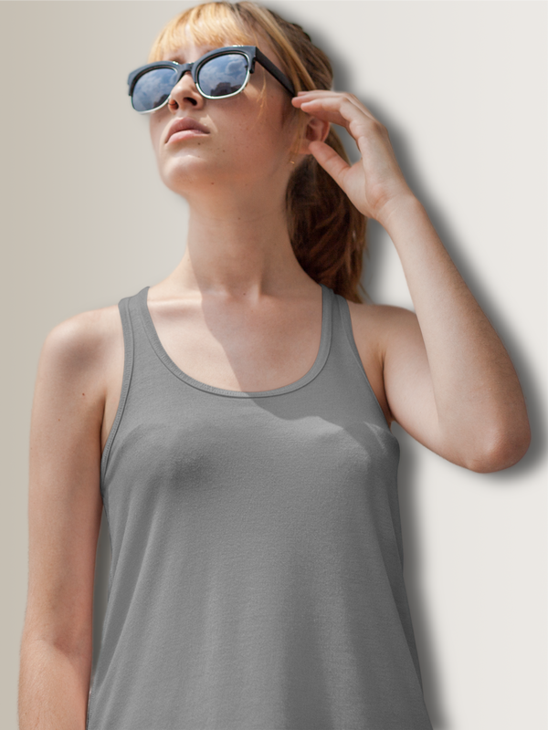 Mister Fab Charcoal Melange Women's Tank Top