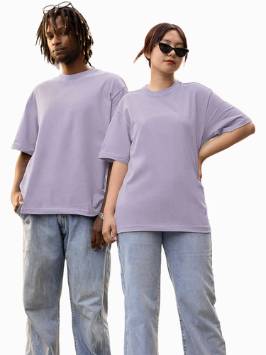 Mister Fab Oversized Premium Lavender Cotton T-Shirt