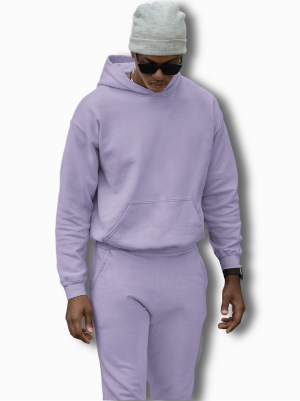Unisex Premium Quality Heavyweight Oversized Hooded Sweatshirt and Jogger Co-ord Set - Lavender