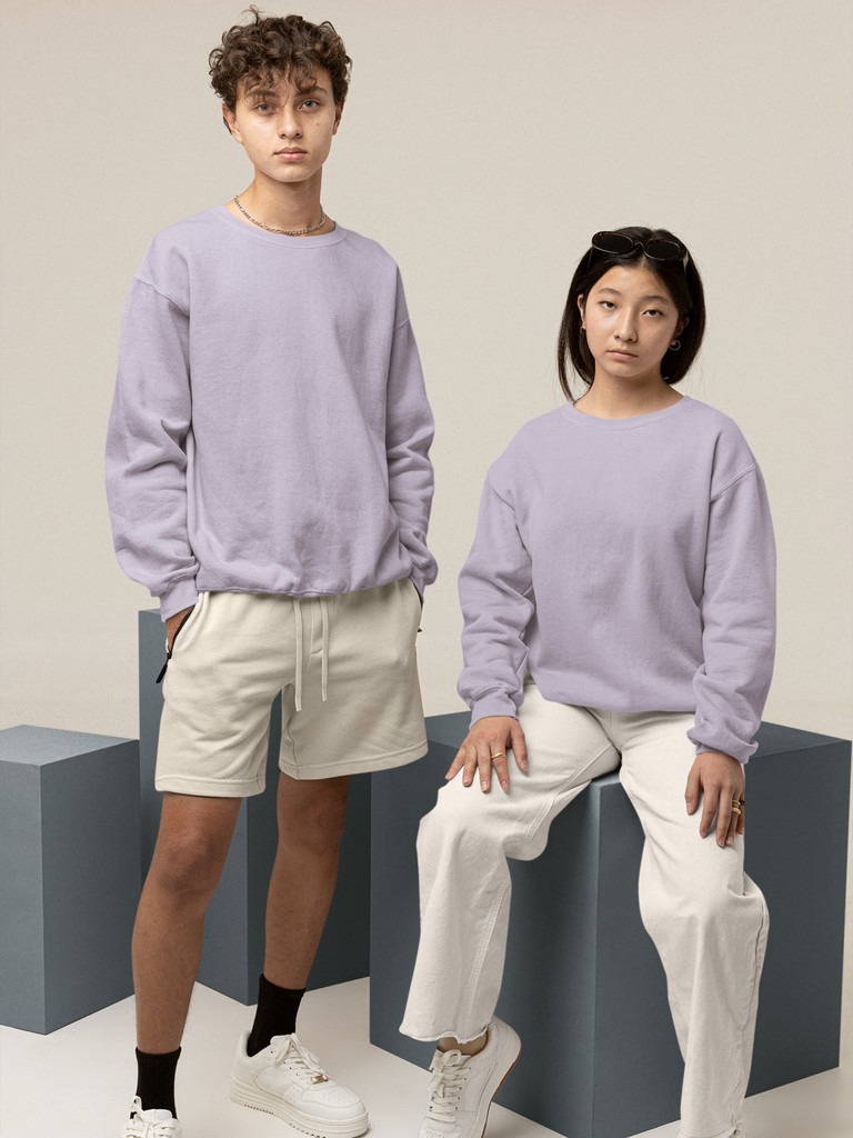 Mister Fab Premium Lavender Cotton Sweatshirt