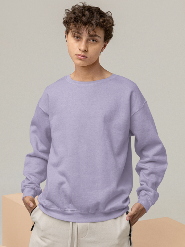 Mister Fab Premium Lavender Cotton Sweatshirt