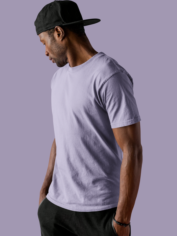 Mister Fab Premium Lavender Cotton T-Shirt